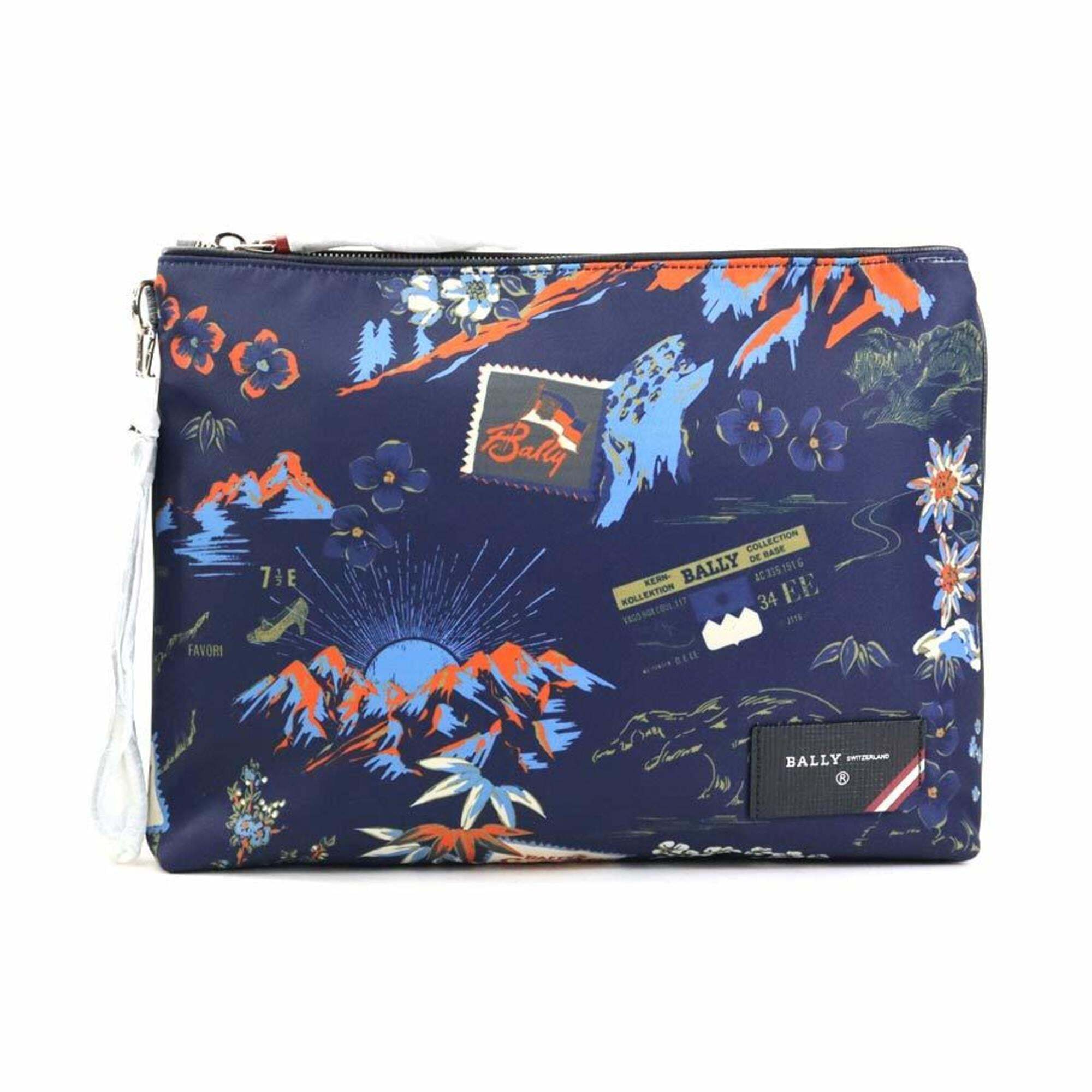 Bally Clutch Bag, Nylon, Navy, For Men And Women, 56142g